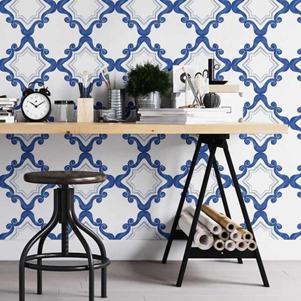 Papel De Parede Adesivo  Português Vintage N05214