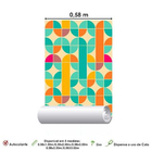 Papel De Parede Adesivo Abstrato 0182