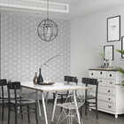 Papel De Parede Adesivo Abstrato 3d Minimalista Cinza 2,80m