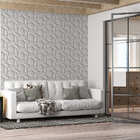 Papel De Parede Adesivo Abstrato 3d Moderno Branco 2,80m