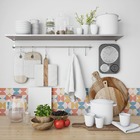 Papel De Parede Adesivo Abstrato Arabesco Cor Retro 2,80m