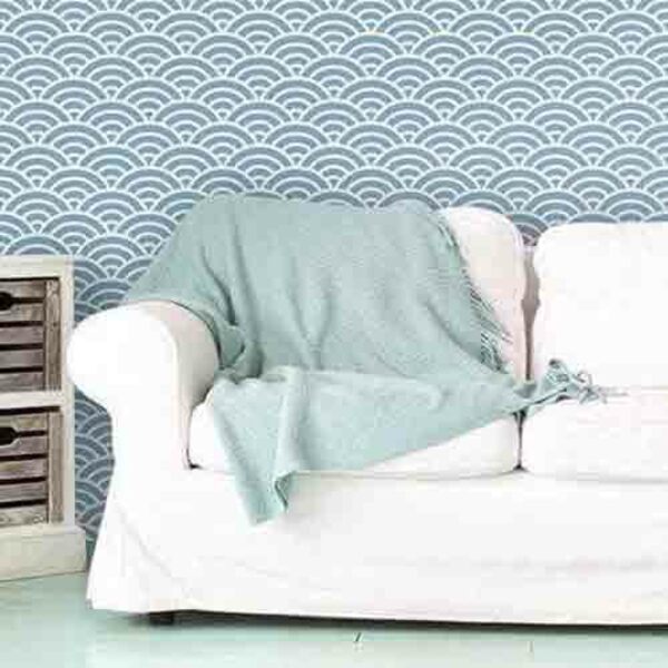 Papel De Parede Adesivo Abstrato Azul 0184