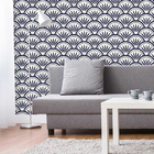 Papel De Parede Adesivo Abstrato Azul 0190