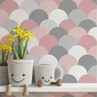 Papel De Parede Adesivo Abstrato Bolinhas Tons De Rosa - 60x3