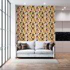 Papel De Parede Adesivo Abstrato Colorido Laranja Azul 2,80m