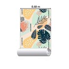 Papel De Parede Adesivo Abstrato Folhas N014056