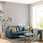 Papel De Parede Adesivo Abstrato Geométrico 3d Cinza 2,80m