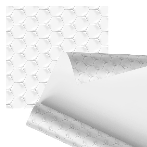 Papel De Parede Adesivo Abstrato Hexágono 3d Moderno 2,80m