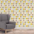 Papel De Parede Adesivo Abstrato Losangos Vinílico 60x300cm