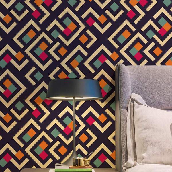 Papel De Parede Adesivo Abstrato Mod 161 Vinílico 60x300cm