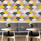 Papel De Parede Adesivo Abstrato Ondas Rosa N05064