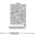 Papel De Parede Adesivo Abstrato Preto 0305