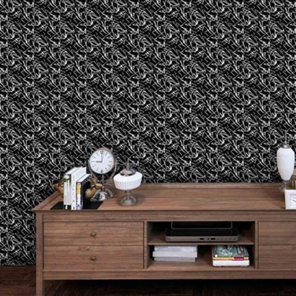 Papel De Parede Adesivo Abstrato Preto 285296000