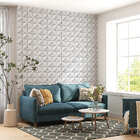 Papel De Parede Adesivo Abstrato Relevo Flor 3d 2,80m