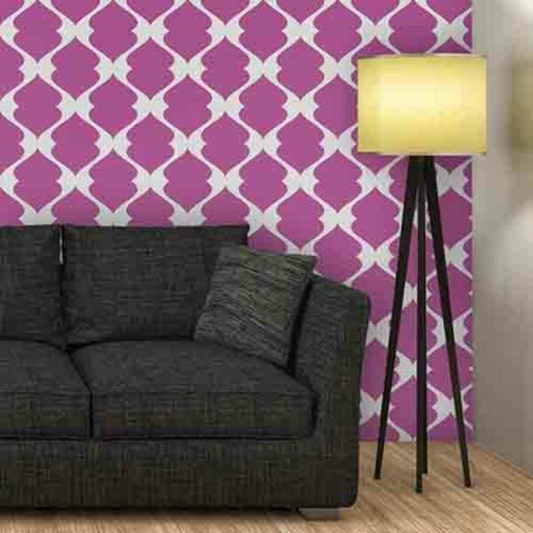 Papel De Parede Adesivo Abstrato Roxo 0207