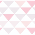 Papel De Parede Adesivo Abstrato Triângulos Rosa 300x52cm