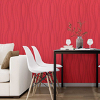 Papel De Parede Adesivo Abstrato Vermelho N07104