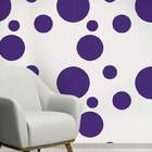 Papel De Parede Adesivo Açaí Círculos Roxo Vinílico 60x300cm