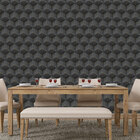 Papel De Parede Adesivo Adesivo 3d Vinilico Cubos Pretos Com