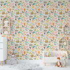 Papel De Parede Adesivo Animais Alfabeto Colorido Kids 2,80m