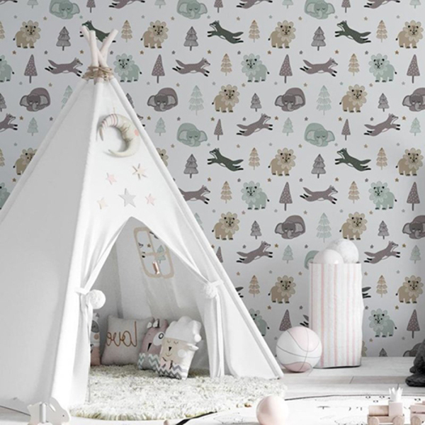 Papel De Parede Adesivo Animais Pinheiros N06006