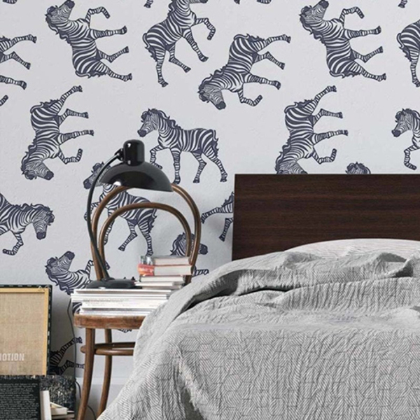 Papel De Parede Adesivo Animal Zebras N02299 0,48x2,50m