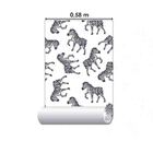 Papel De Parede Adesivo Animal Zebras N02299 0,48x2,50m