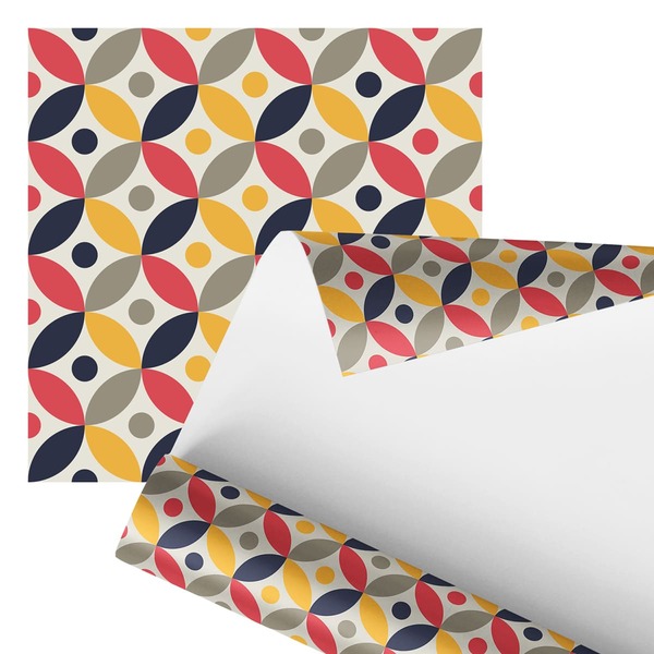 Papel De Parede Adesivo Arabesco Colorido Bolinha 2,80m