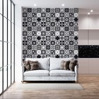 Papel De Parede Adesivo Arabesco Florido Preto Branco 2,80m