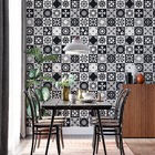 Papel De Parede Adesivo Arabesco Florido Preto Branco 2,80m