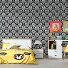 Papel De Parede Adesivo Arabesco P&b N012134