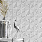 Papel De Parede Adesivo Autocolante 3d Geométrico Triangular