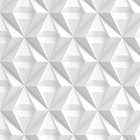 Papel De Parede Adesivo Autocolante 3d Triângulos Branco E Ci