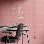 Papel De Parede Adesivo Autocolante Geométrico Gold Carmim