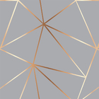 Papel De Parede Adesivo Autocolante Geométrico Gold Grey