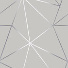 Papel De Parede Adesivo Autocolante Geométrico Mescla Silver