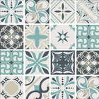 Papel De Parede Adesivo Autocolante Ladrilho Azulejo Em Tons