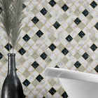 Papel De Parede Adesivo Autocolante Mármore Pedra Preto E Bra