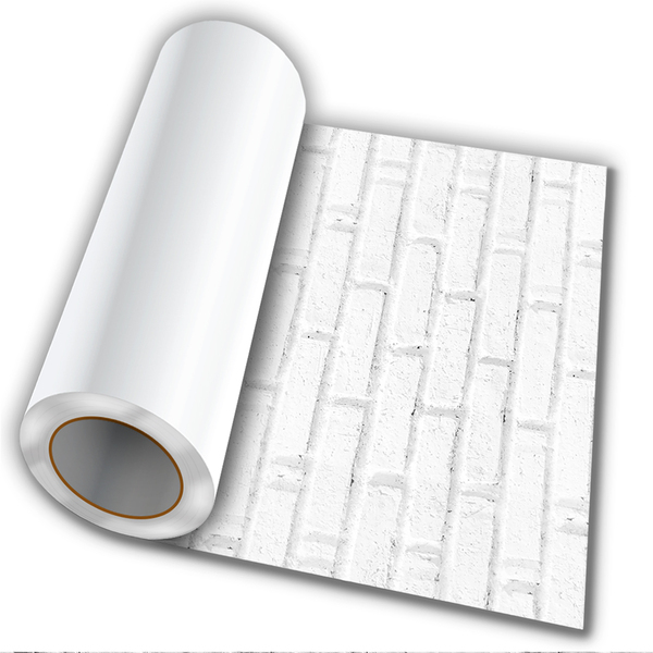 Papel De Parede Adesivo Autocolante Tijolo Branco 50cmx50cm -