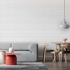 Papel De Parede Adesivo Autocolante Tijolo Branco 50cmx50cm -