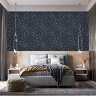 Papel De Parede Adesivo Azul Acizentado Geométrico Liso 15m