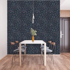 Papel De Parede Adesivo Azul Acizentado Geométrico Liso 9m