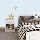 Papel De Parede Adesivo Azul Com Bolinhas Brancas Bebê 3m