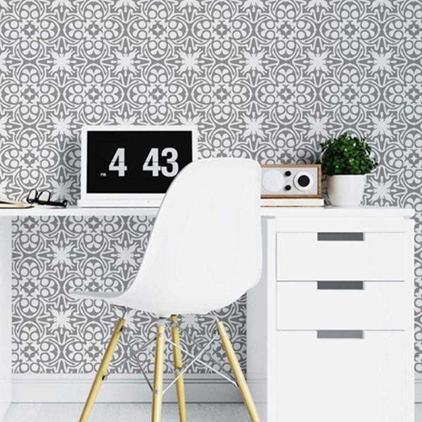 Papel De Parede Adesivo Azulejo Abstrato N07113