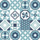 Papel De Parede Adesivo Azulejo Azul N03025 0,48x2,5m