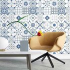 Papel De Parede Adesivo Azulejo Azul N03028