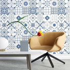 Papel De Parede Adesivo Azulejo Azul N03028