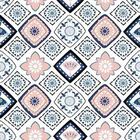 Papel De Parede Adesivo Azulejo Floral N02040 0,48x2,5m