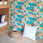 Papel De Parede Adesivo Azulejo Geométrico N06193