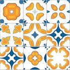 Papel De Parede Adesivo Azulejo Oriental  Decorar Cozinha 6mx